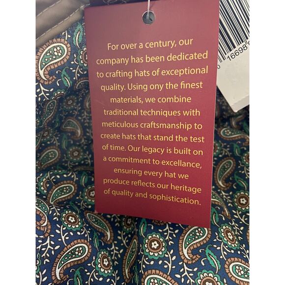 Biltmore Driver Newsboy Hat Tan Grid Large NEW - Picture 9 of 10